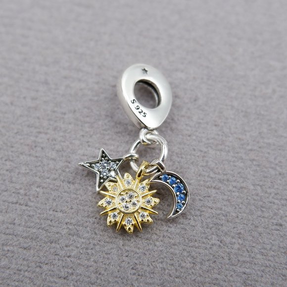 Pandora Jewelry - New Pandora Two-tone Celestial Triple Dangle Charm
